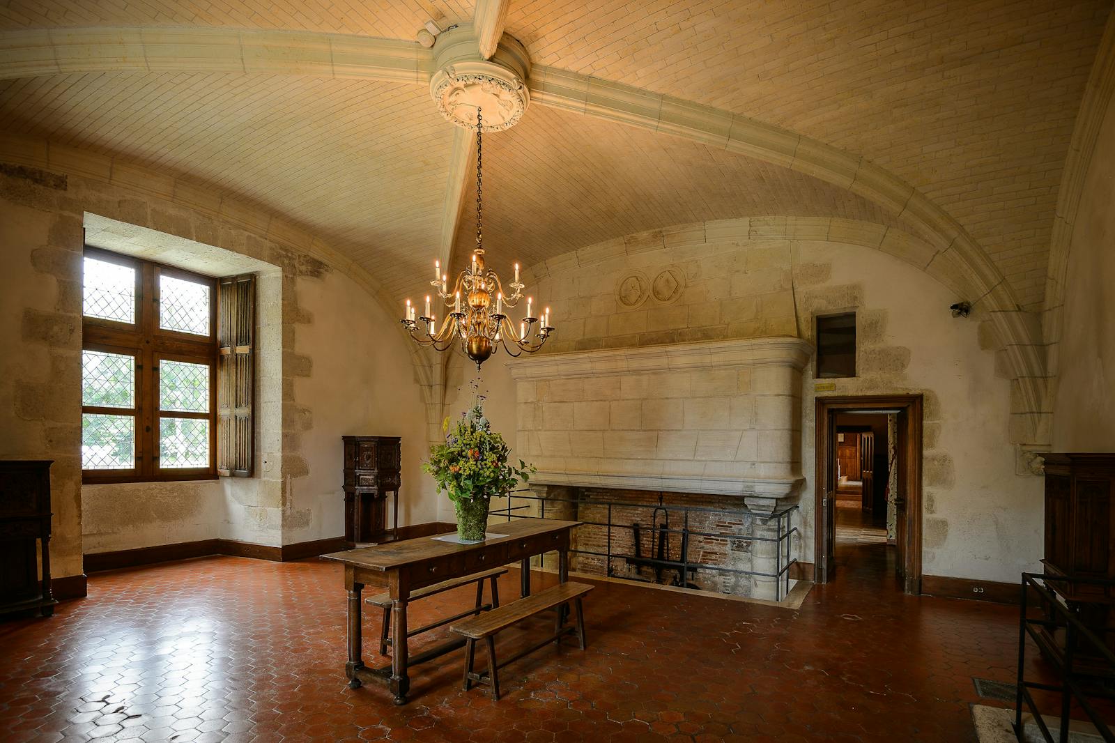 Widok wnętrza sali w Zamku Azay-le-Rideau